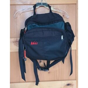 Vintage 90s‎ REI Black Waist Fanny Pack Daypack Backpacking Shoulder Bag Hiking